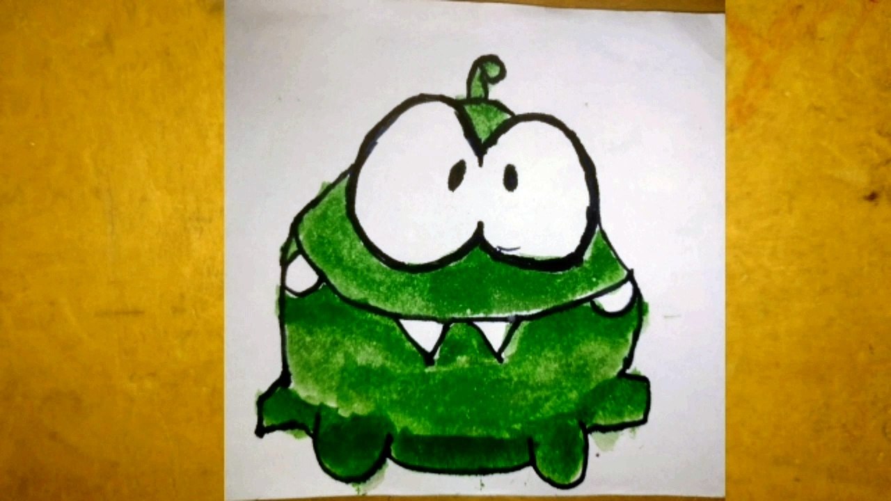 How to draw Om nom The cute rope