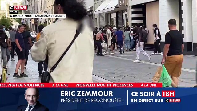 Violence : Regardez les images de la nuit à Marseille qui a été le théâtre des événements les plus violents hier soir avec de nombreux saccages en centre-ville