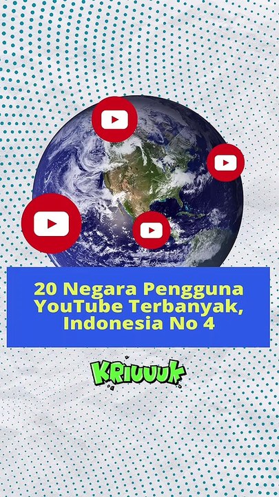 20 Negara Pengguna YouTube Terbanyak, Indonesia No