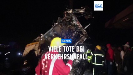 Tải video: Massenkarambolage in Kenia: Mindestens 45 Tote