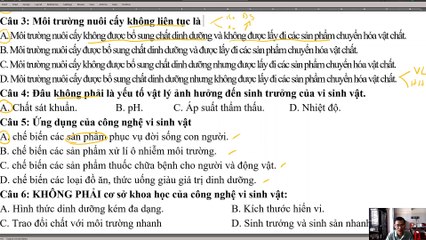 Sinh 10 - Cuối kỳ II - Đề 1