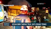 Sedan BMW Ringsek Usai Tabrak Truk di Tol JORR, Satu Orang Tewas di Tempat