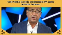 Carlo Conti e la scelta annunciata in TV, centra Maurizio Costanzo