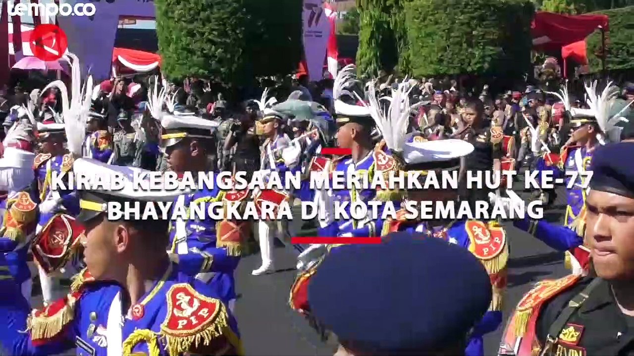 Kirab Kebangsaan Meriahkan Peringatan HUT ke-77 Bhayangkara di Kota Semarang