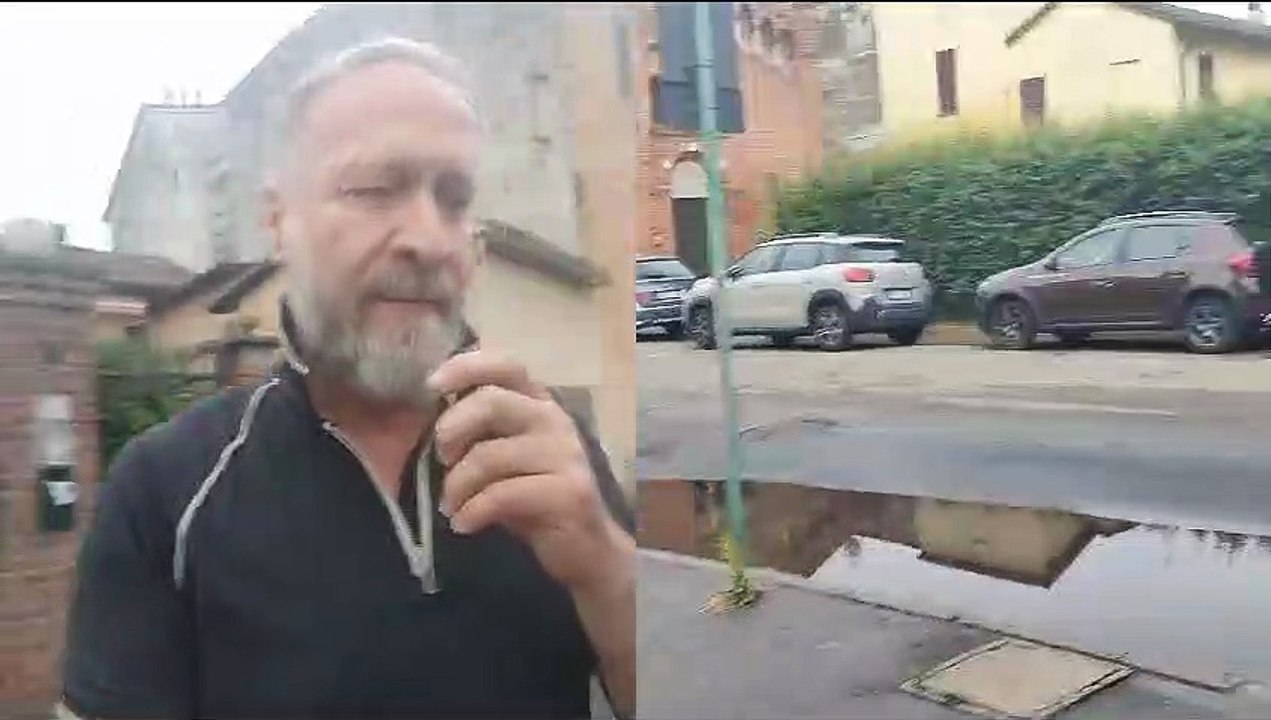 Pavia, via Francana subito allagata dopo il rifacimento dell'asfalto