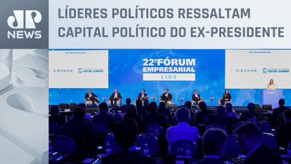 Governadores falam sobre inelegibilidade de Bolsonaro em Fórum do Lide, no RJ