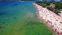İstanbul'da bayramın son günü plajlar doldu taştı