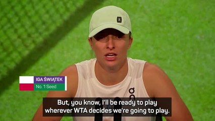 Download Video: Swiatek willing to play 'wherever WTA decides' amidst Saudi rumours