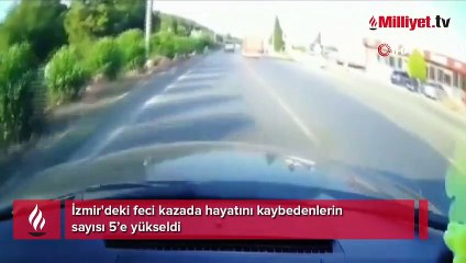 İzmir’de 5 kişinin hayatını kaybettiği kaza kamerada