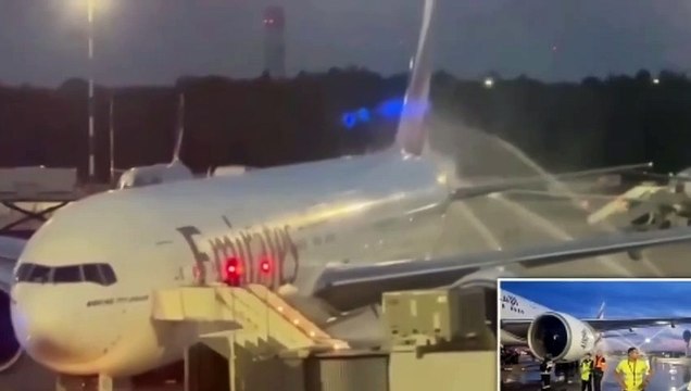 Emirates Flight Grounded With Smoke Pouring Before Taking off From Russian Airport to Dubai