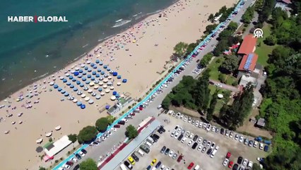 İnkumu yoğunluk nedeniyle araç girişine kapatıldı