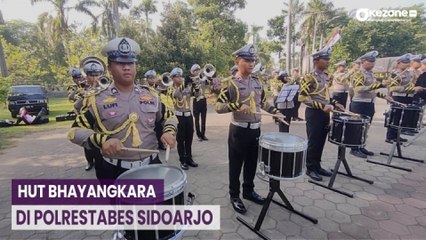 Korps Musik Ramaikan HUT Bhayangkara di Polresta Sidoarjo
