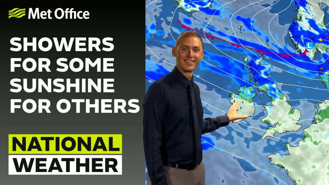 Met Office Evening Weather Forecast 01/07/23 –Showers for some Sunshine for others