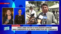 Perú Libre decide esta noche si Waldemar Cerrón será candidato a la Mesa Directiva