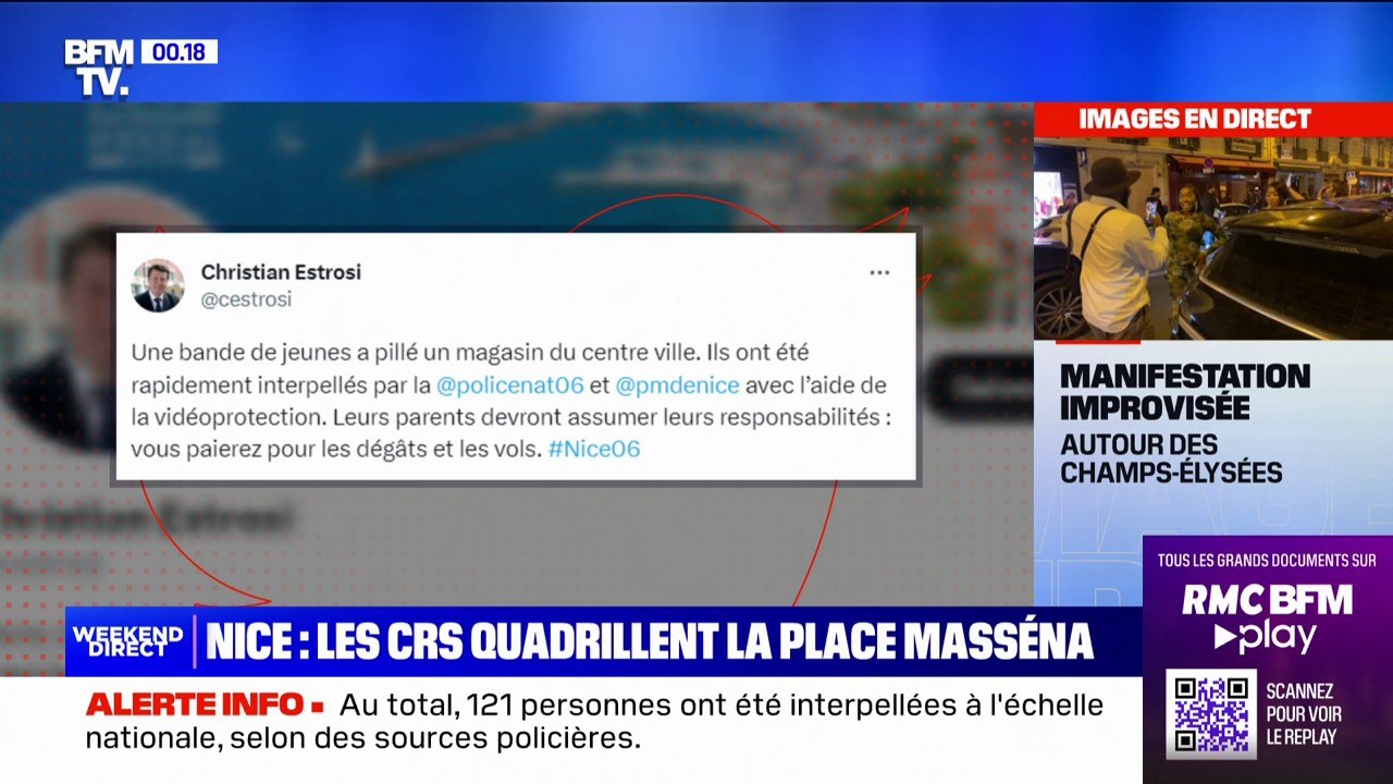 Nice: heurts et pillage sur l'avenue commerçante Jean Médecin