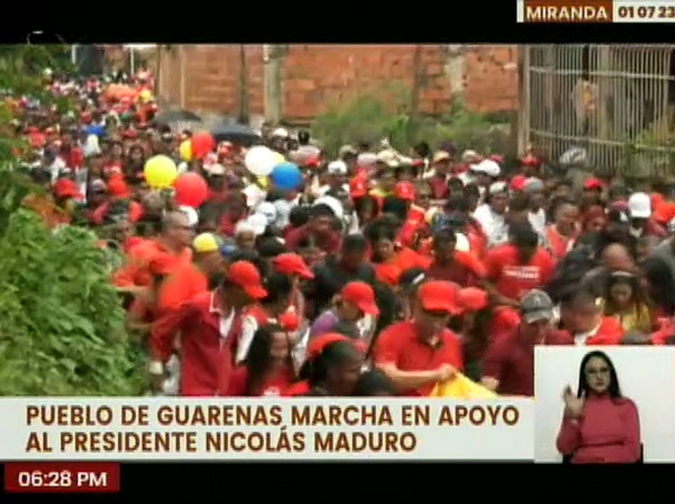 Pueblo mirandino realiza marcha en apoyo a la Revolución Bolivariana y contra las sanciones