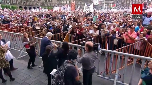 AMLO sale de Palacio Nacional para dar mensaje por quinto aniversario del triunfo histórico