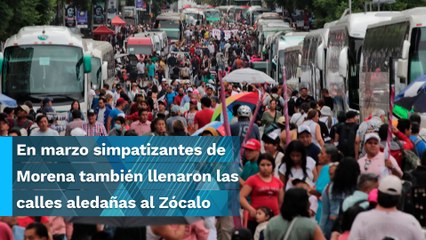Morena repite acarreo masivo de marzo para llenar el Zócalo
