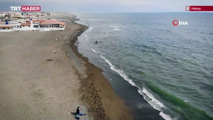 Hatay'ın 14 kilometrelik plajı bu bayram boş kaldı