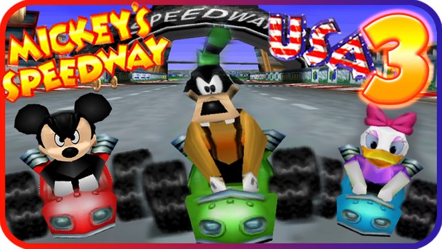 Mickey's Speedway USA Walkthrough Part 3 (N64) Freewayphobia