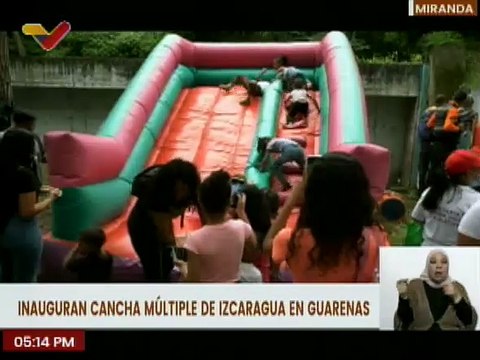 Entregan rehabilitada cancha de usos múltiples en el sector de Izcaragua del estado Miranda
