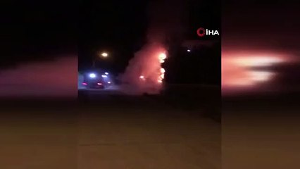 Site Bahçesindeki Ağaçları Ateşe Verdiler