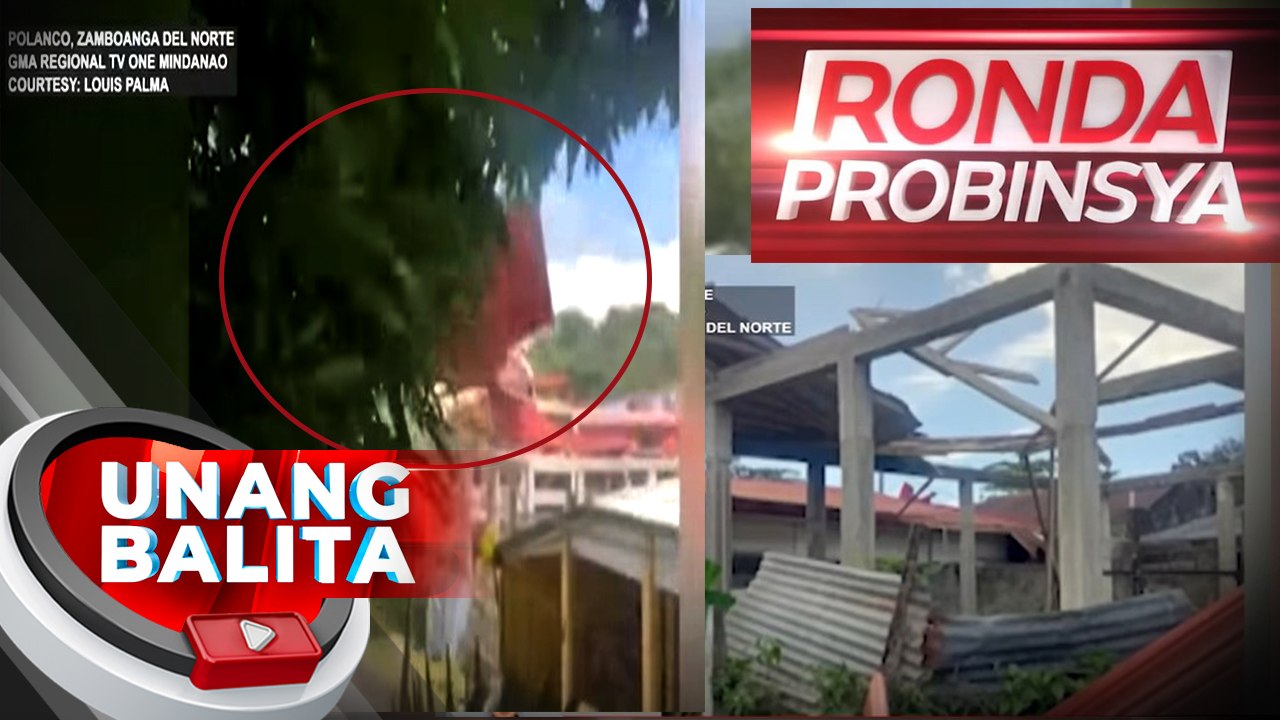 Ilang bubong, tinangay ng malakas na hangin | UB