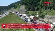 Tatilin son gönü dönüş trafiği: 3 noktada zincirleme kaza! İstanbul yönü ulaşıma kapalı