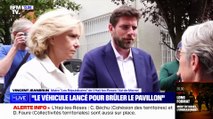 Auprès d'Elisabeth Borne, le maire de L'Haÿ-les-Roses Vincent Jeanbrun donne des nouvelles de son épouse blessée dans l'attaque de leur domicile: 