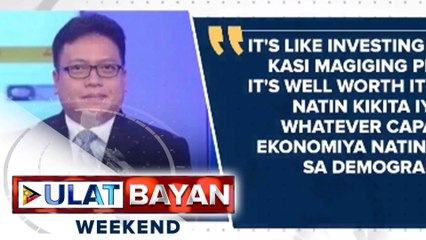 Demographic sweet spot ng Pilipinas na pinalakas ng edukasyon, malaking tulong sa pagsigla ng ekonomiya, ayon sa isang ekonomista