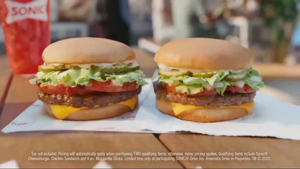 Sonic Drive In Commercial 2023 - (USA)  Sonic 2 For $7 Deal