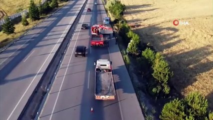2 metrelik şarampolden aşağı düşen otomobilde 3 kişi yaralandı