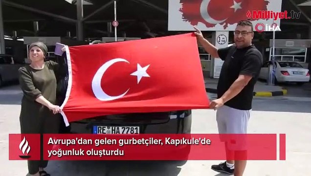 Avrupa'dan gelen gurbetçiler, Kapıkule'de yoğunluk oluşturdu