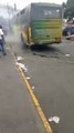JUTC Bus over heat, jamaica citizen help prevent further damage