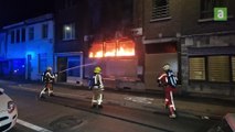 Marchienne: une quinzaine de pompiers mobilisés par un important incendie dans un ancien café