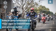 ¿De cuánto es la multa por manejar en moto entre los carriles de la CDMX?