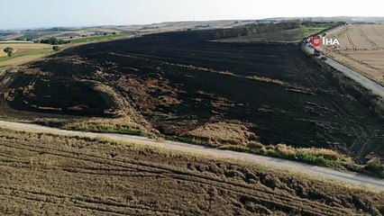 200 acres de champs de blé ont pris feu à Çatalca