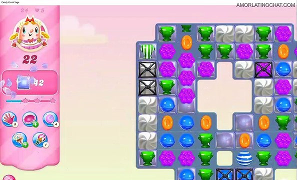 Playing Candy Crush Saga on my pc Level 24 and traying the level 25 nivel 24 y tratando el 25 jugando juego games game