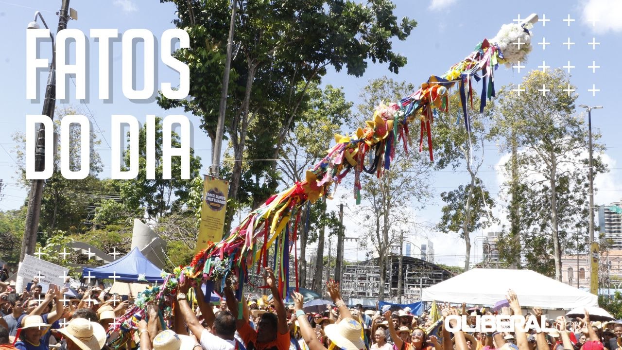 Derrubada dos mastros simboliza o fim da quadra junina do Boi Pavulagem, em Belém.