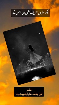 Shayari status| jugnu safar me shokh k anchal me phans gae