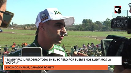 "Es muy fácil perderlo todo en el TC pero por suerte nos llevamos la victoria"