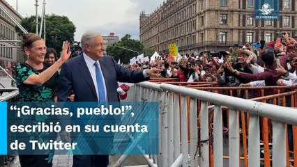 AMLO agradece asistencia al Zócalo con video que tienen imágenes inéditas del festejo