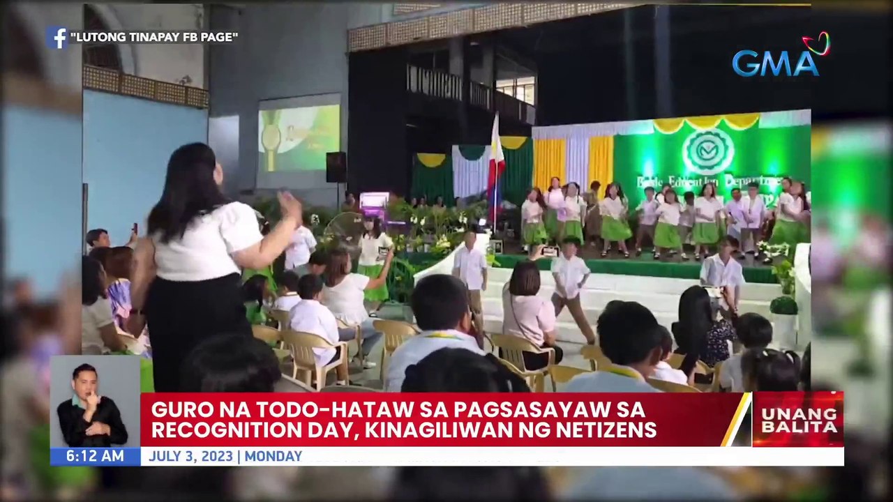 Guro na todo-hataw sa pagsasayaw sa recognition day, kinagiliwan ng netizens | UB