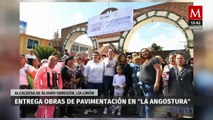 Alcaldesa de Álvaro Obregón entrega obras de pavimentación en el predio 'La Angostura'