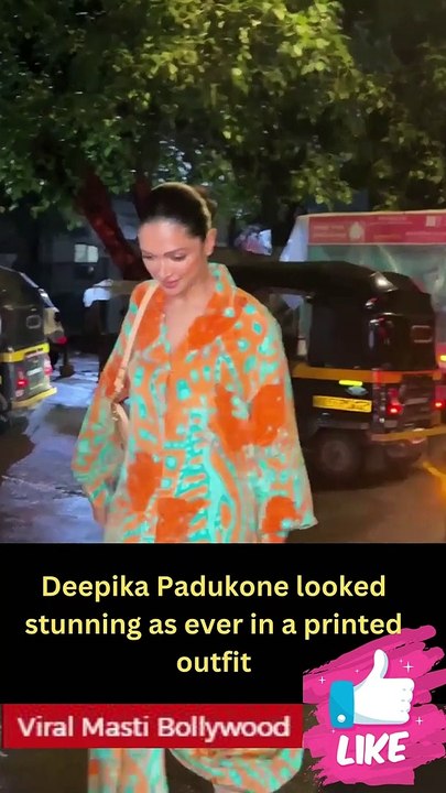 Deepika Padukone looked stunning as ever in a printed outfit