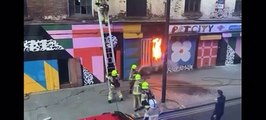Shocking footage captures moment huge fire rips Leeds city centre building apart