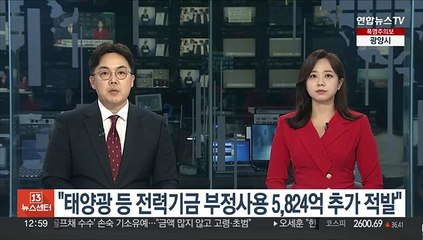 국조실 "태양광 등 전력기금 부정사용 5,824억 추가 적발"