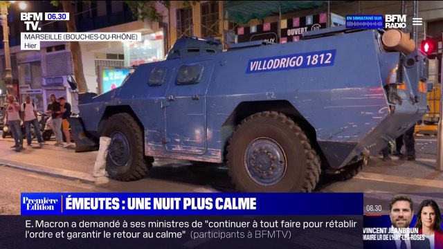 Après plusieurs nuits d'émeutes, la nuit de dimanche à lundi a été plus calme