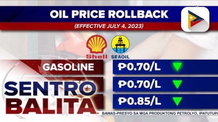 Bawas-presyo sa mga produktong petrolyo, ipatutupad bukas