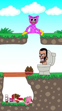 Top 2 Animated stories with Huggy Wuggy, Kissy Missy and BanBan #shorts